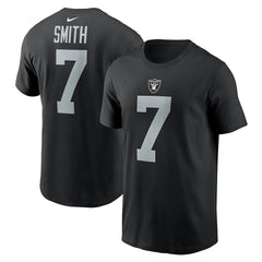 Nike Geno Smith Las Vegas Raiders Name & Number T-Shirt Black