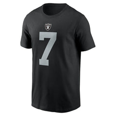 Nike Geno Smith Las Vegas Raiders Name & Number T-Shirt Black