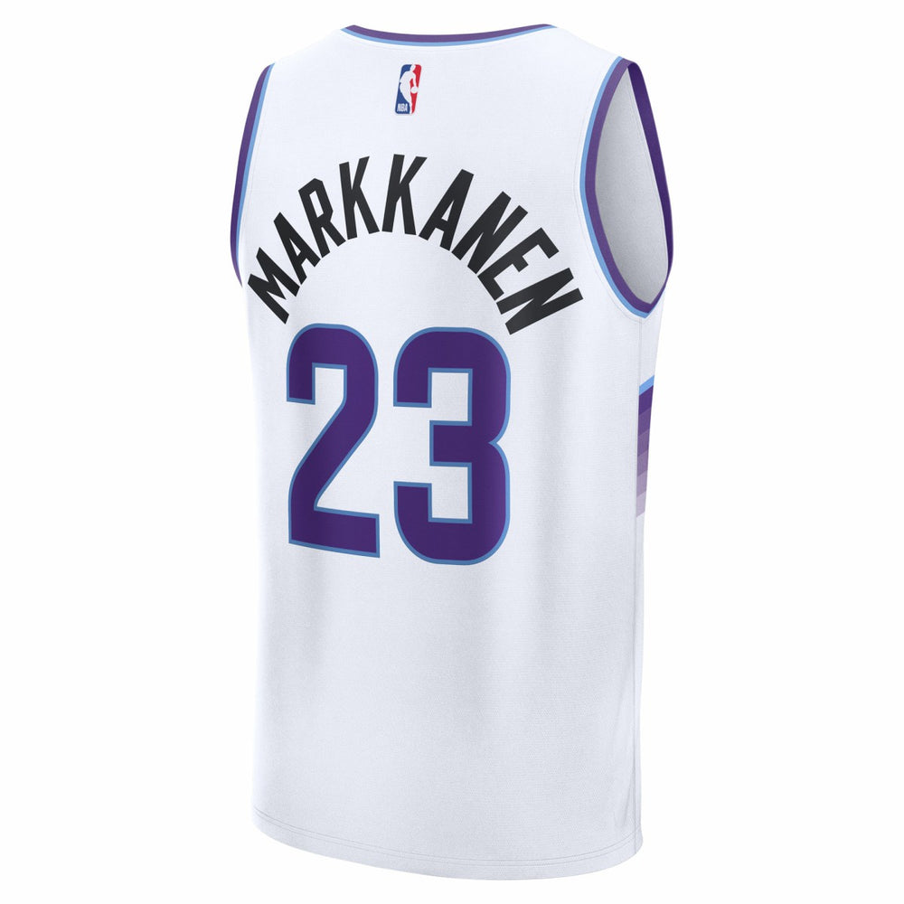 Lauri Markkanen Utah Jazz Fast Break Replica Jersey Association Edition White | Fanatics for sale