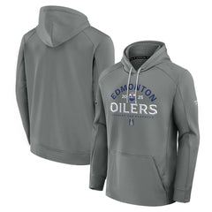 Edmonton Oilers Fanatics 2025 Stanley Cup Playoffs Authentic Pro Rink Fly Fleece Pullover Hoodie - Gray - NHL 202988480