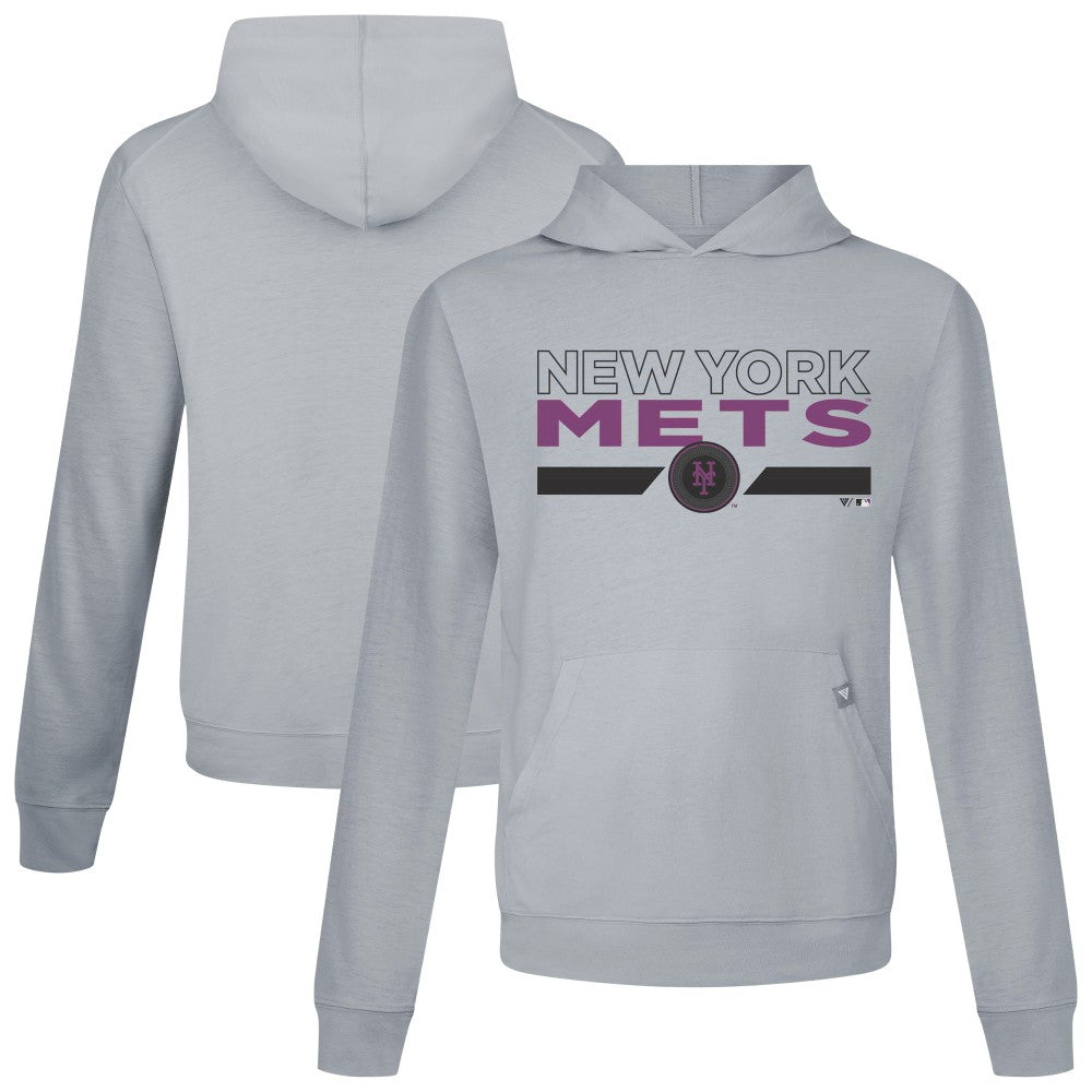 New York Mets Levelwear City Connect Relay No Hitter Pullover Hoodie - Gray - MLB Lifestyle