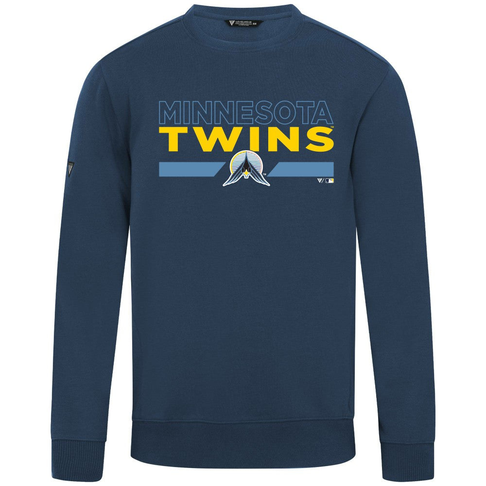 Minnesota Twins Levelwear City Connect Zane No Hitter Pullover Sweatshirt - Navy - MLB on Sale