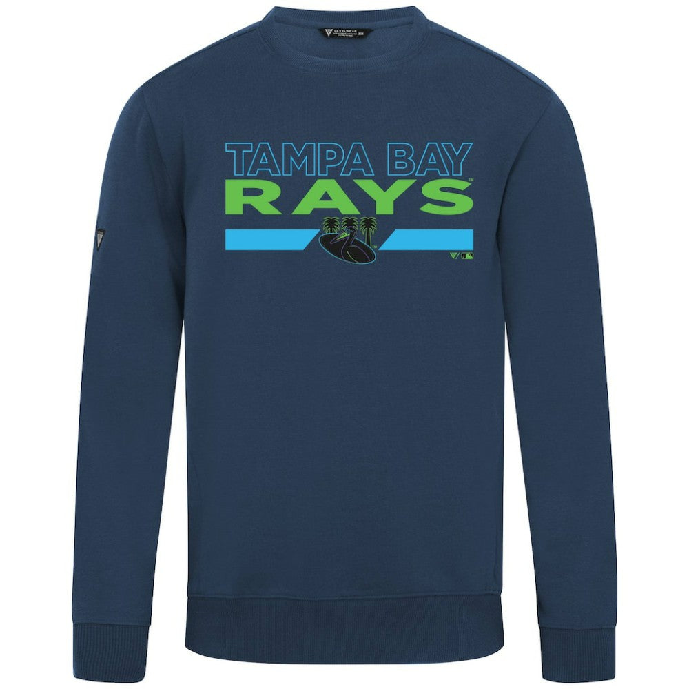 Tampa Bay Rays Levelwear City Connect Zane No Hitter Pullover Sweatshirt - Navy - MLB Discount