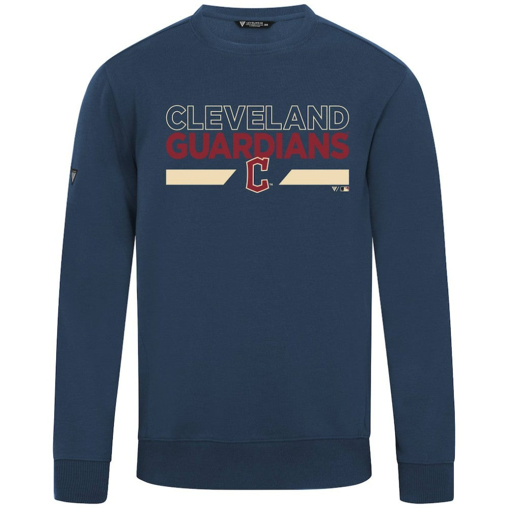 Cleveland Guardians Levelwear City Connect Zane No Hitter Pullover Sweatshirt - Navy - MLB on Sale