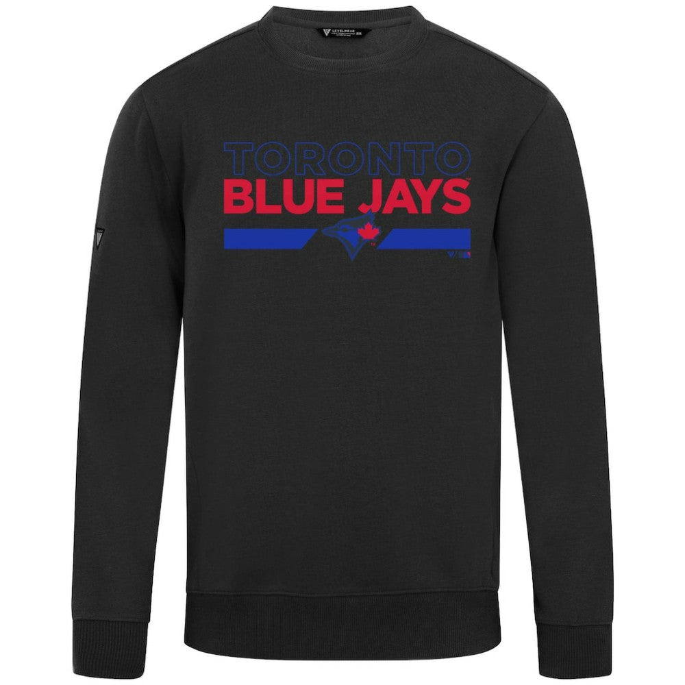 Toronto Blue Jays Levelwear City Connect Zane No Hitter Pullover Sweatshirt - Black - MLB Sale