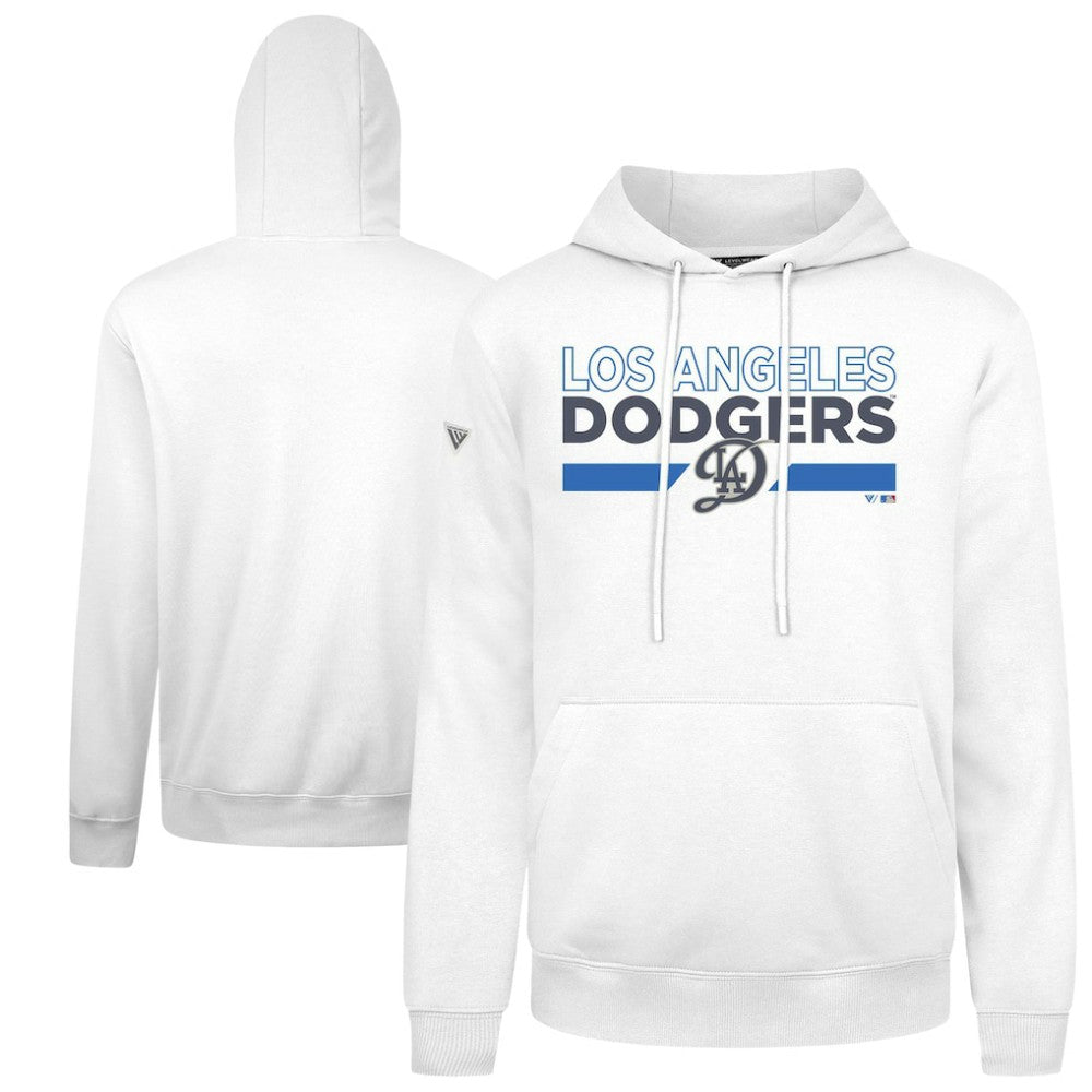 Los Angeles Dodgers Levelwear City Connect Podium No Hitter Pullover Hoodie - White - MLB Sale