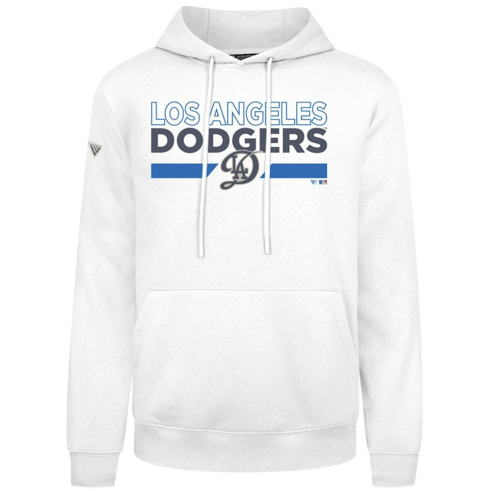 Los Angeles Dodgers Levelwear City Connect Podium No Hitter Pullover Hoodie - White - MLB Sale