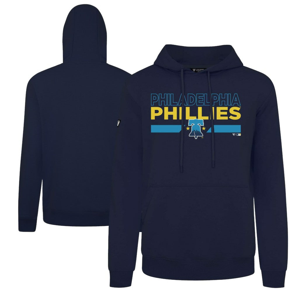 Philadelphia Phillies Levelwear City Connect Podium No Hitter Pullover Hoodie - Navy - MLB on Sale