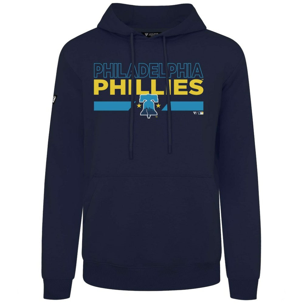Philadelphia Phillies Levelwear City Connect Podium No Hitter Pullover Hoodie - Navy - MLB on Sale
