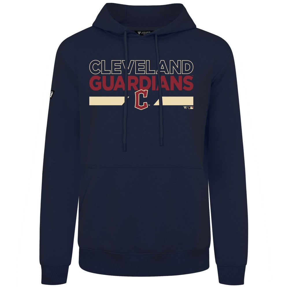 Cleveland Guardians Levelwear City Connect Podium No Hitter Pullover Hoodie - Navy - MLB Discount