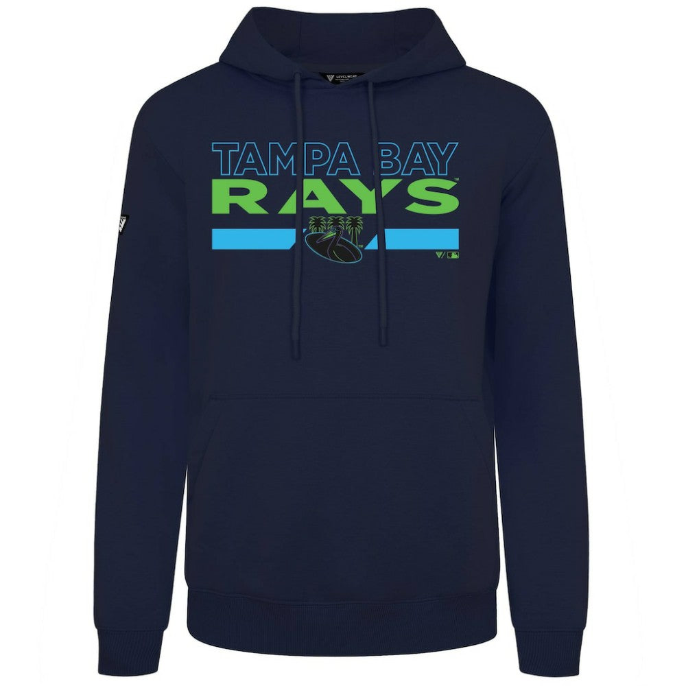 Tampa Bay Rays Levelwear City Connect Podium No Hitter Pullover Hoodie - Navy - MLB on Sale