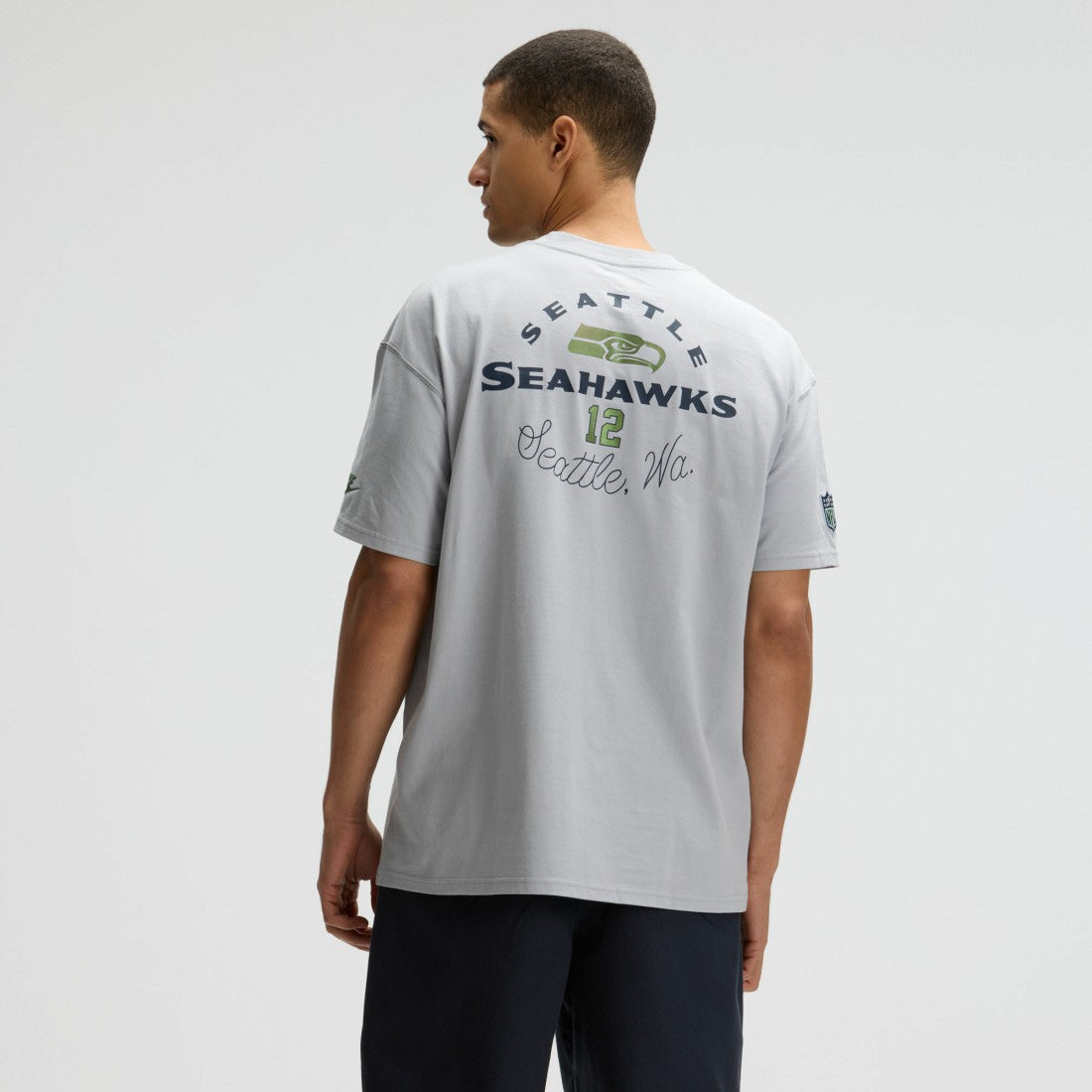 Nike Seattle Seahawks 2025 Rivalries Collection Essential Max90 T-Shirt Wolf Gray