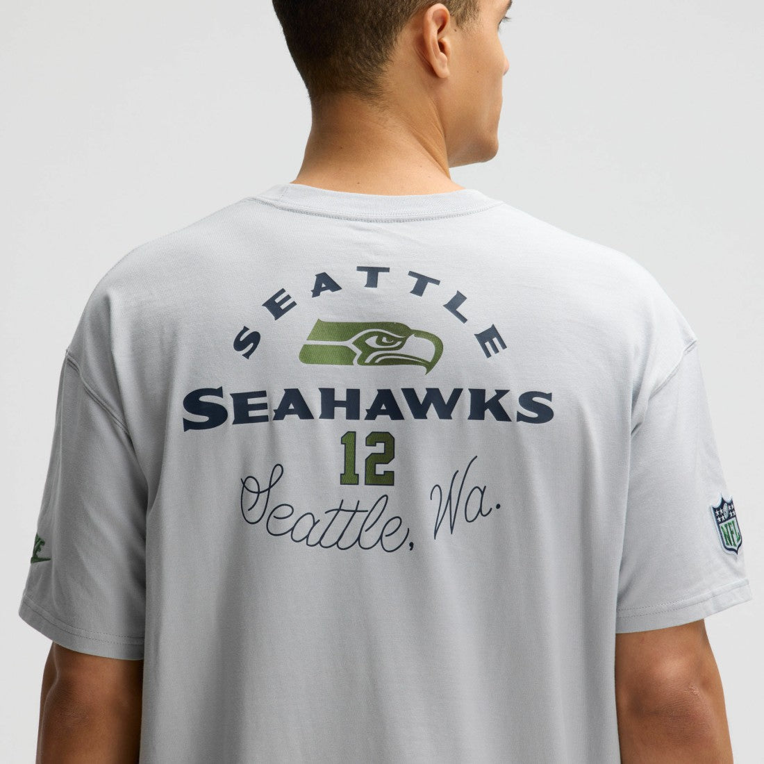 Nike Seattle Seahawks 2025 Rivalries Collection Essential Max90 T-Shirt Wolf Gray