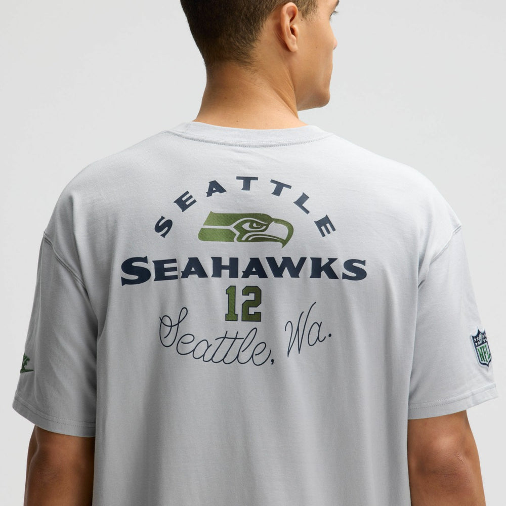 Nike Seattle Seahawks 2025 Rivalries Collection Essential Max90 T-Shirt Wolf Gray
