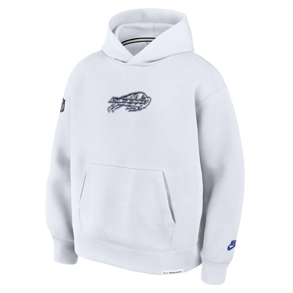 Nike Buffalo Bills 2025 Rivalries Collection Oversized Tech Fleece Hoodie White
