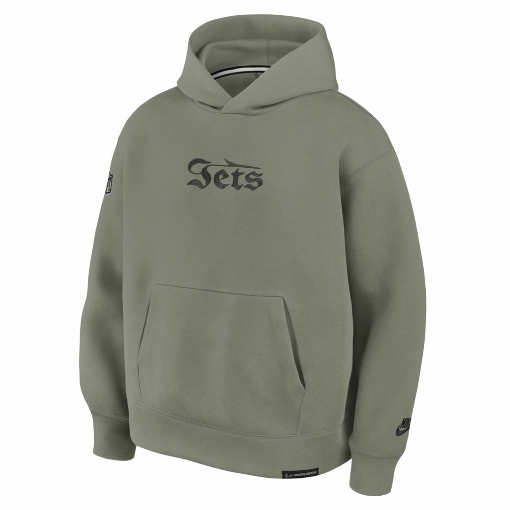 Nike New York Jets 2025 Rivalries Collection Oversized Tech Fleece Hoodie Gotham Green