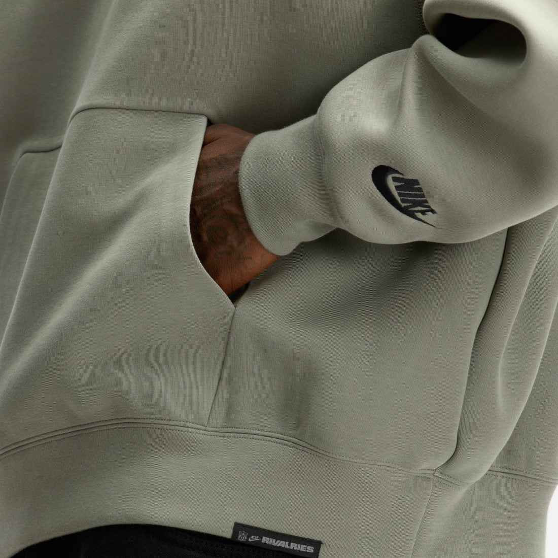 Nike New York Jets 2025 Rivalries Collection Oversized Tech Fleece Hoodie Gotham Green