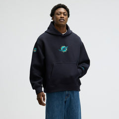 Nike Miami Dolphins 2025 Rivalries Collection Oversized Tech Fleece Hoodie Pitch Blue