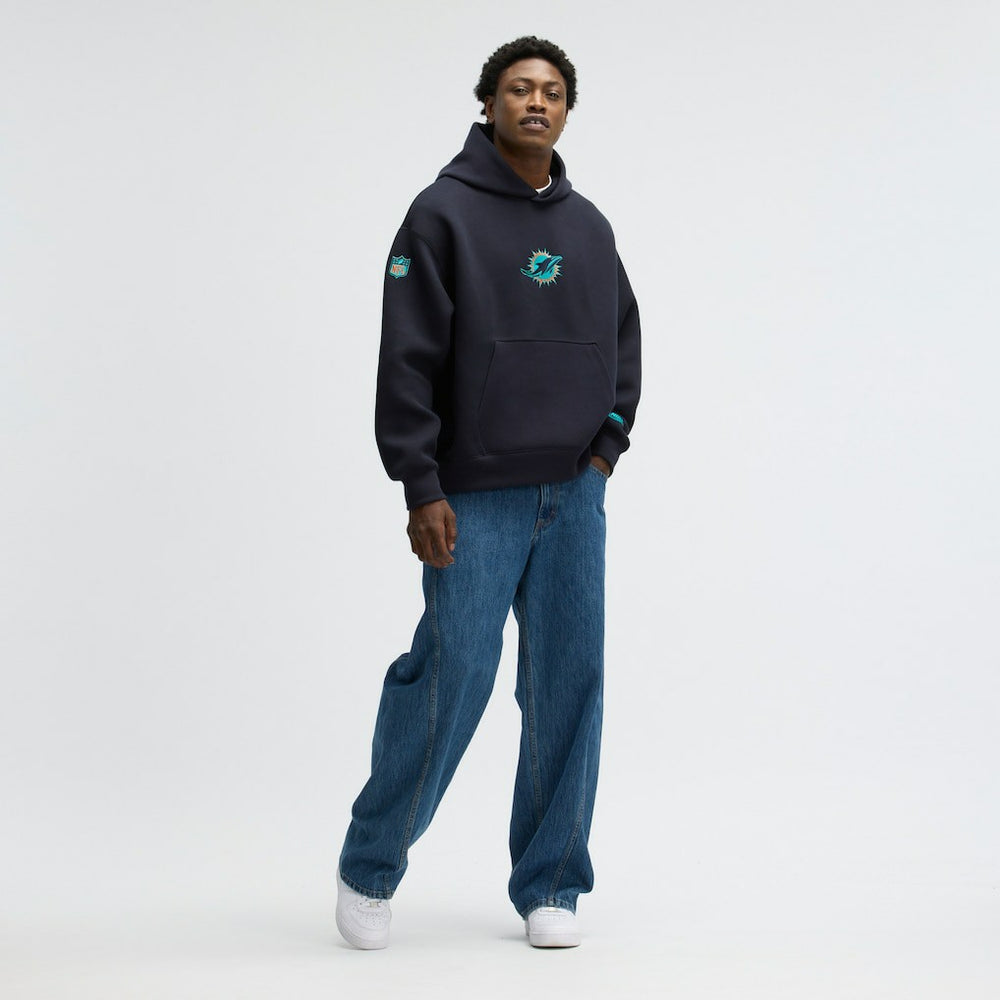 Nike Miami Dolphins 2025 Rivalries Collection Oversized Tech Fleece Hoodie Pitch Blue