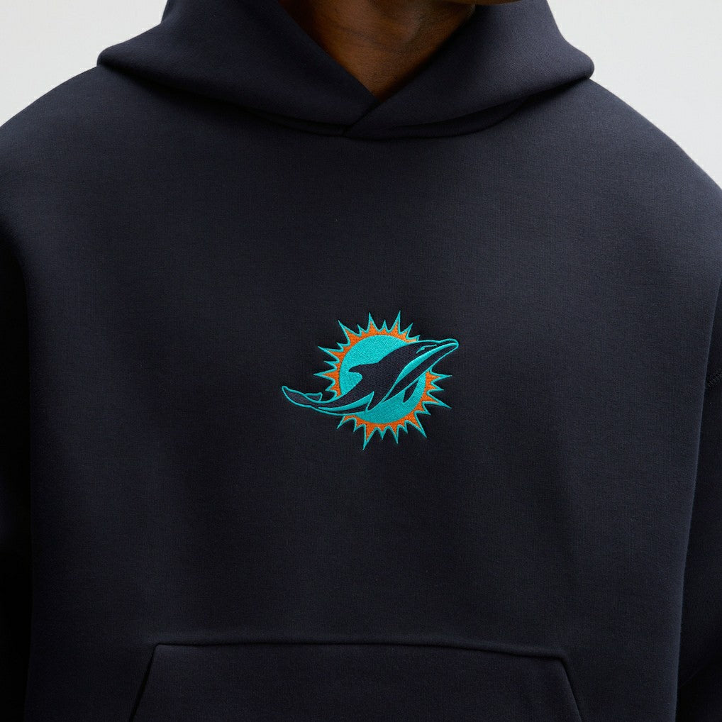 Nike Miami Dolphins 2025 Rivalries Collection Oversized Tech Fleece Hoodie Pitch Blue
