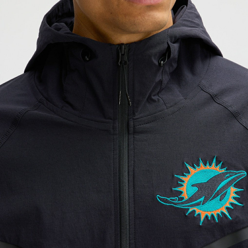 Nike Miami Dolphins 2025 Rivalries Collection Tech Raglan Full-Zip Jacket Pitch Blue