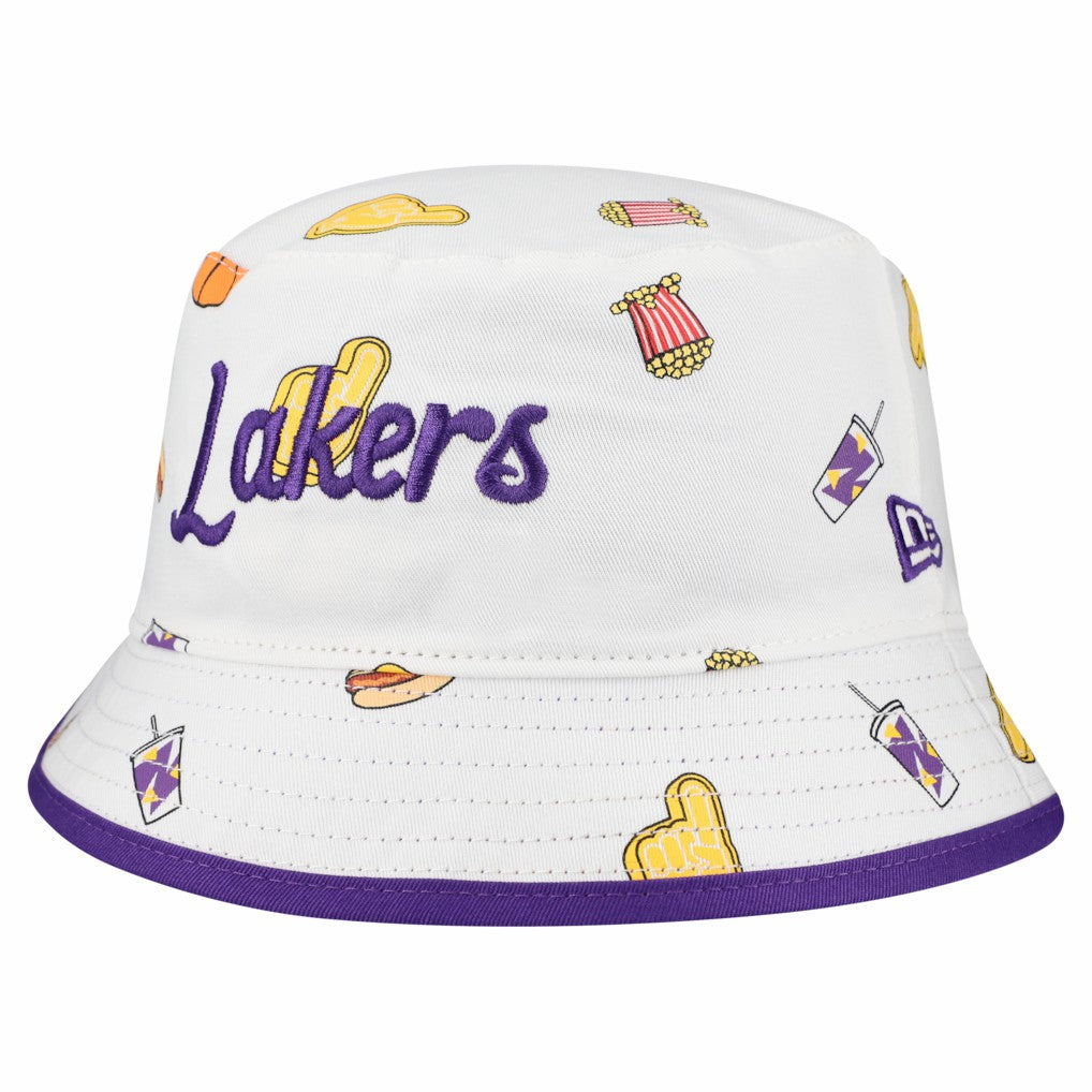 Los Angeles Lakers Team Cheer Reversible Bucket Hat White | New Era discount