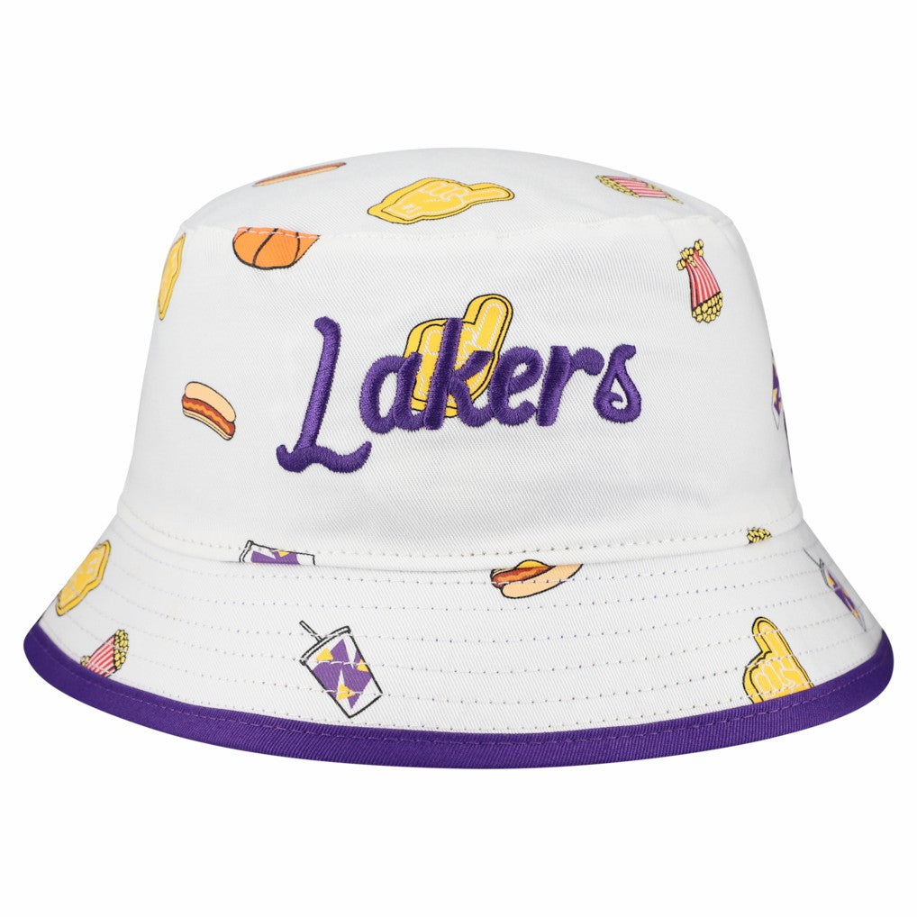 Los Angeles Lakers Team Cheer Reversible Bucket Hat White | New Era discount
