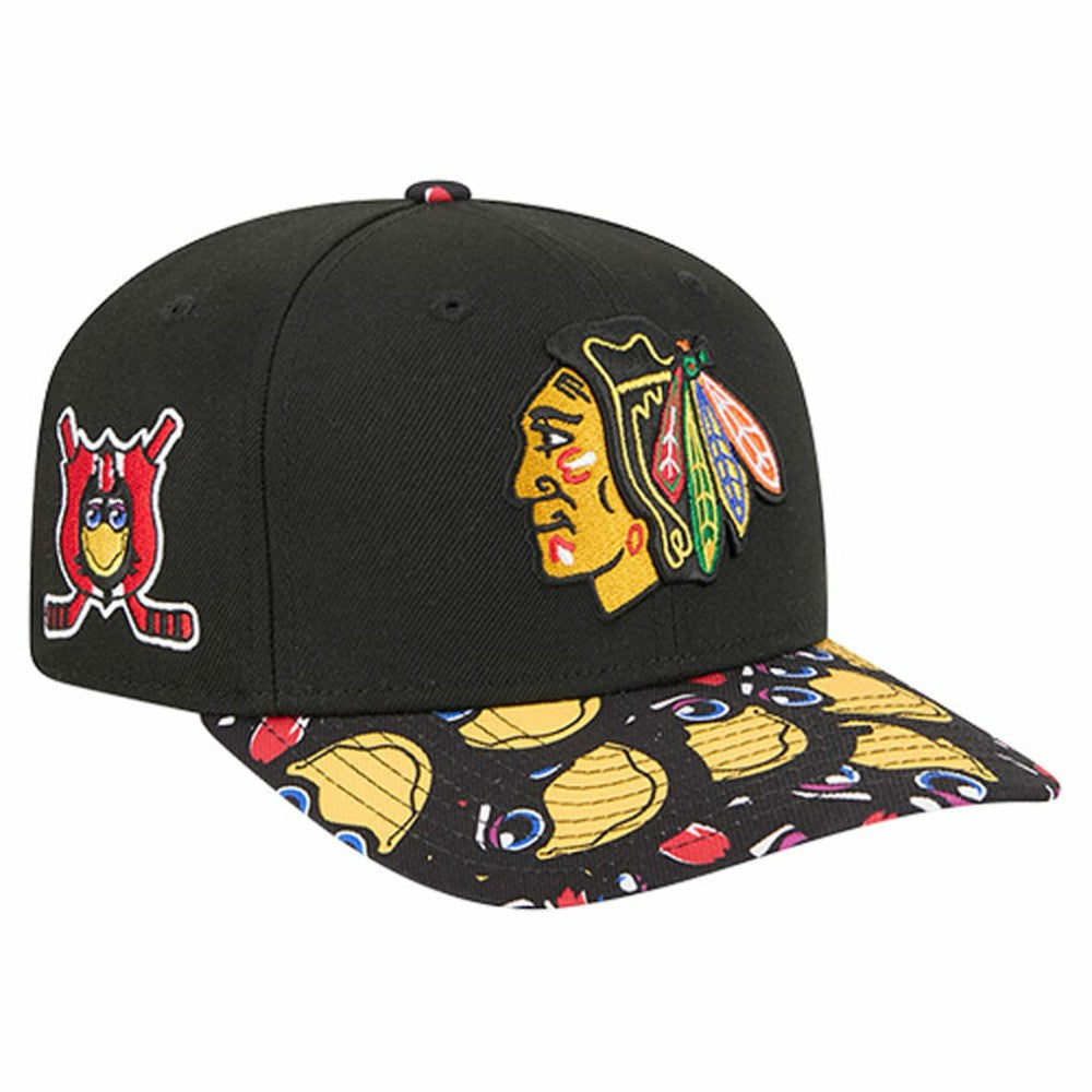 Chicago Blackhawks New Era Mascot Visor 9SEVENTY Adjustable Hat - Black - NHL 202989676