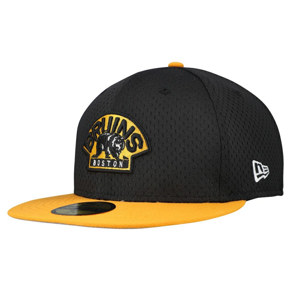 Boston Bruins New Era Mesh Crown Two-Tone 59FIFTY Fitted Hat - Black/Gold - NHL 202989687