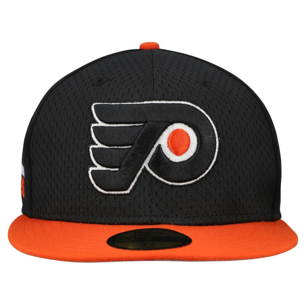 Philadelphia Flyers New Era Mesh Crown Two-Tone 59FIFTY Fitted Hat - Black/Orange - NHL 202989688
