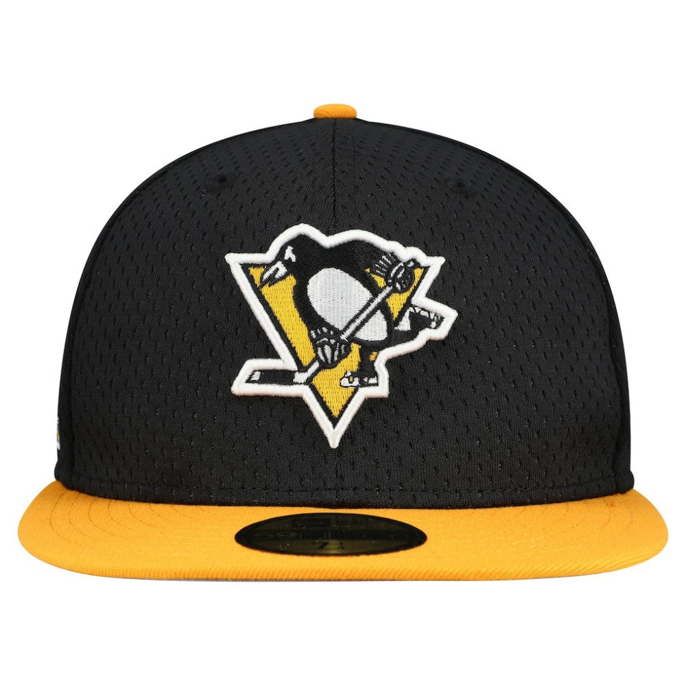 Pittsburgh Penguins New Era Mesh Crown Two-Tone 59FIFTY Fitted Hat - Black/Gold - NHL 202989692