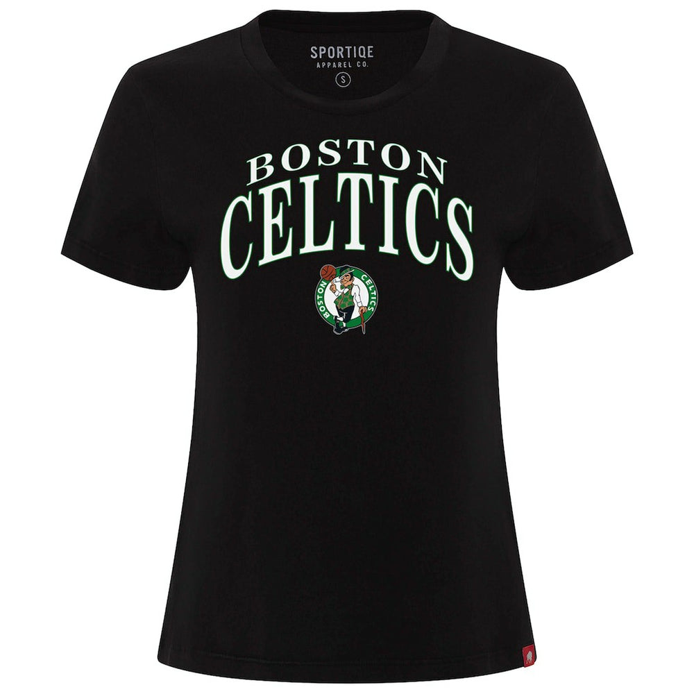 Boston Celtics Sportiqe Women's Arcadia Boxy T-Shirt Black