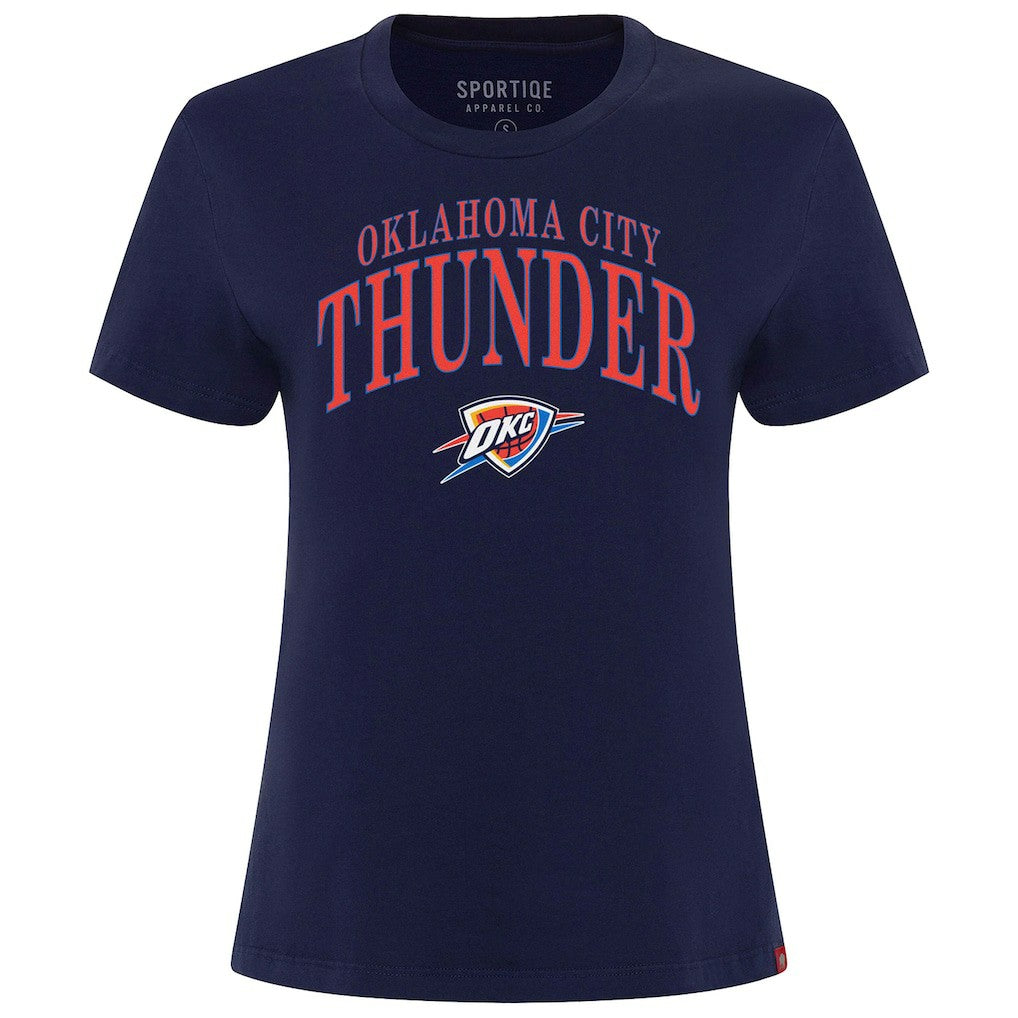 Oklahoma City Thunder Sportiqe Women's Arcadia Boxy T-Shirt Navy