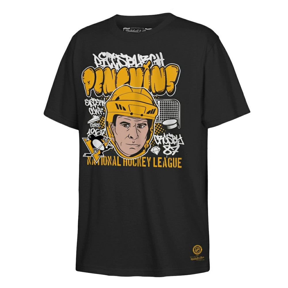 Sidney Crosby Pittsburgh Penguins Mitchell & Ness Youth Caricature T-Shirt - Black - NHL 202995903