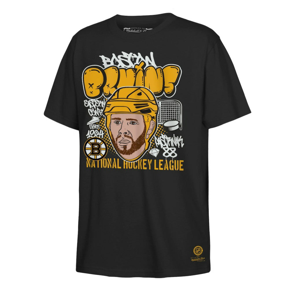 David Pastrnak Boston Bruins Mitchell & Ness Youth Caricature T-Shirt - Black - NHL 202995906