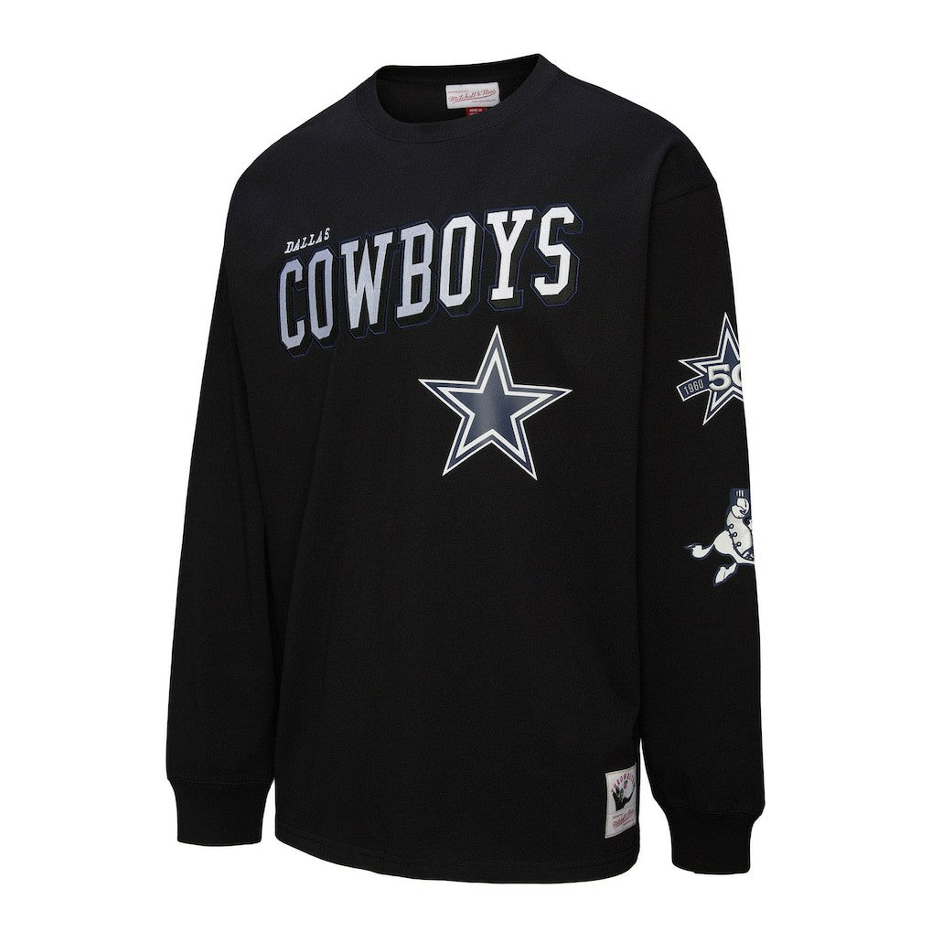 Mitchell & Ness Dallas Cowboys Training Camp Vintage Logos Long Sleeve T-Shirt Black
