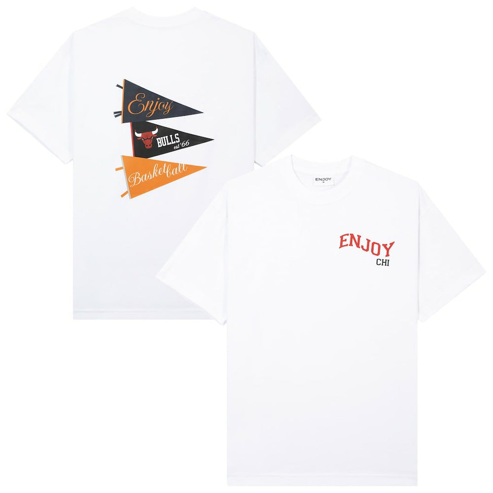 Enjoy Basketball x Chicago Bulls Unisex Hoop Enthusiast Capsule Collection T-Shirt - White