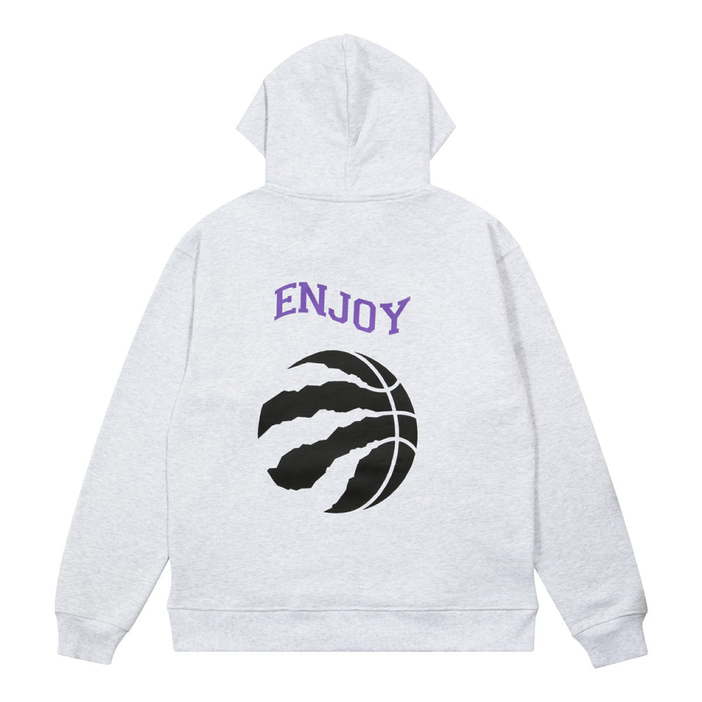 Enjoy Basketball x Toronto Raptors Unisex Hoop Enthusiast Capsule Collection Pullover Hoodie - Heather Gray