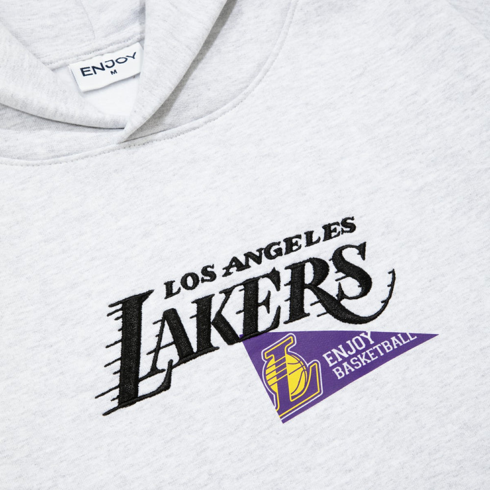 Enjoy Basketball x Los Angeles Lakers Unisex Hoop Enthusiast Capsule Collection Pullover Hoodie - Heather Gray