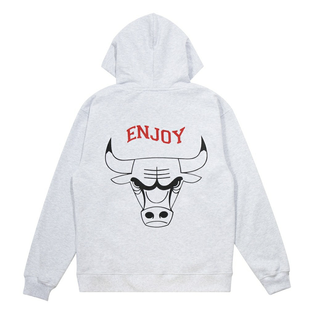 Enjoy Basketball x Chicago Bulls Unisex Hoop Enthusiast Capsule Collection Pullover Hoodie - Heather Gray