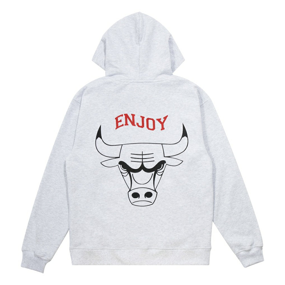 Enjoy Basketball x Chicago Bulls Unisex Hoop Enthusiast Capsule Collection Pullover Hoodie - Heather Gray