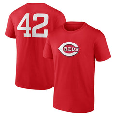Cincinnati Reds Jackie Robinson Day Name & Number T-Shirt - Red - MLB Lifestyle