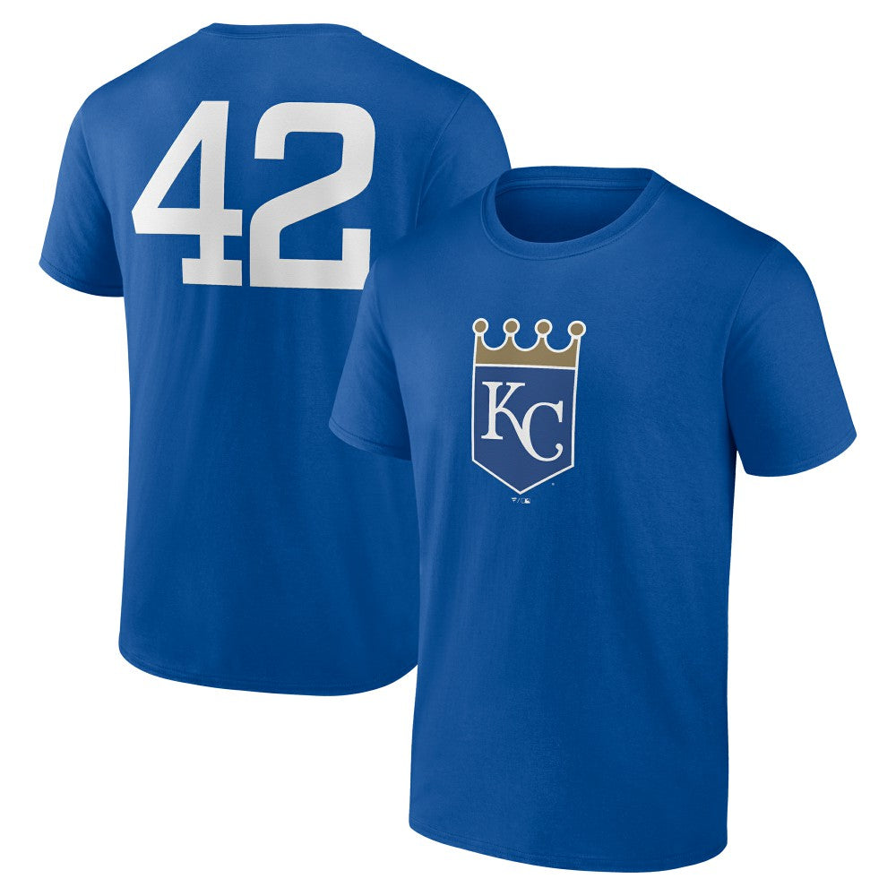 Kansas City Royals Jackie Robinson Day Name & Number T-Shirt - Royal - MLB Discount
