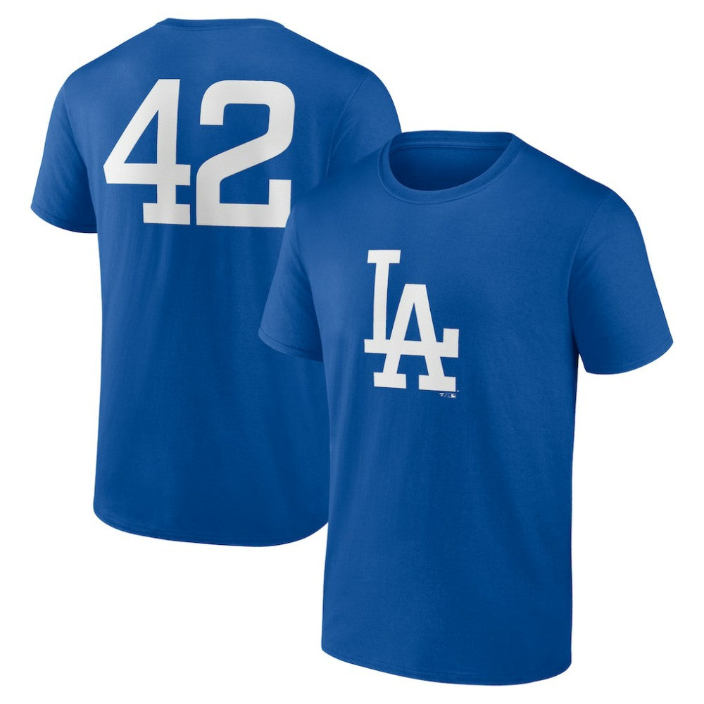 Los Angeles Dodgers Jackie Robinson Day Name & Number T-Shirt - Royal - MLB Lifestyle