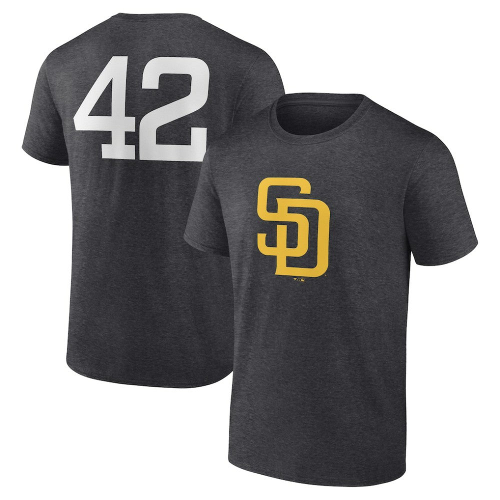 San Diego Padres Jackie Robinson Day Name & Number T-Shirt - Charcoal - MLB Lifestyle