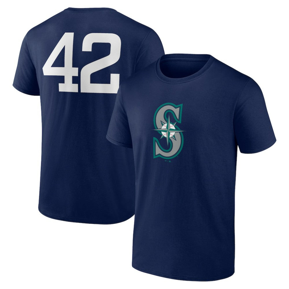 Seattle Mariners Jackie Robinson Day Name & Number T-Shirt - Navy - MLB Lifestyle