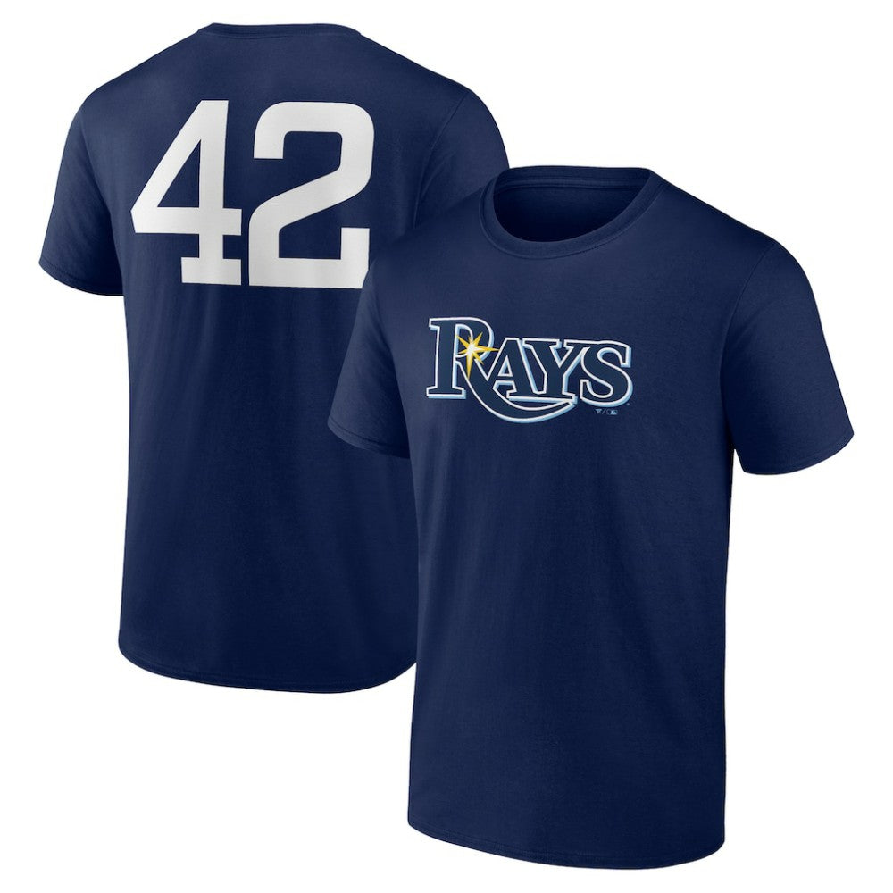 Tampa Bay Rays Jackie Robinson Day Name & Number T-Shirt - Navy - MLB Discount