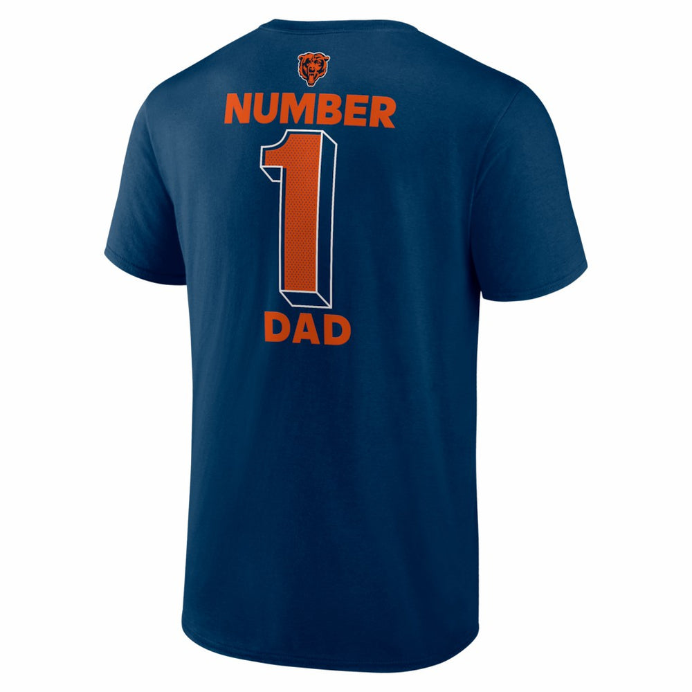 Chicago Bears #1 Dad Jersey T-Shirt Navy