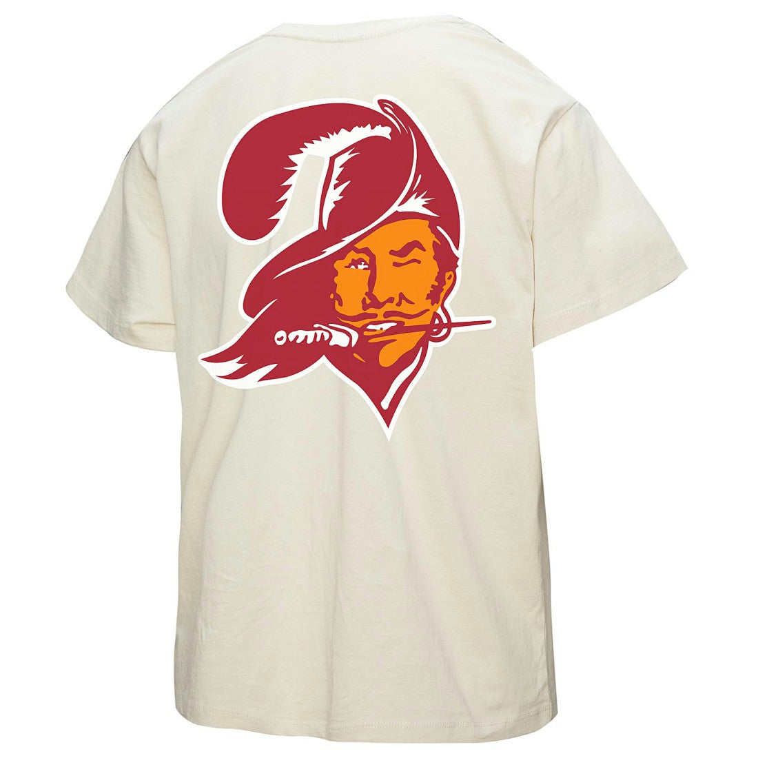 Mitchell & Ness Tampa Bay Buccaneers Women's 50th Season Pirate Oversized Boyfriend T-Shirt Cream