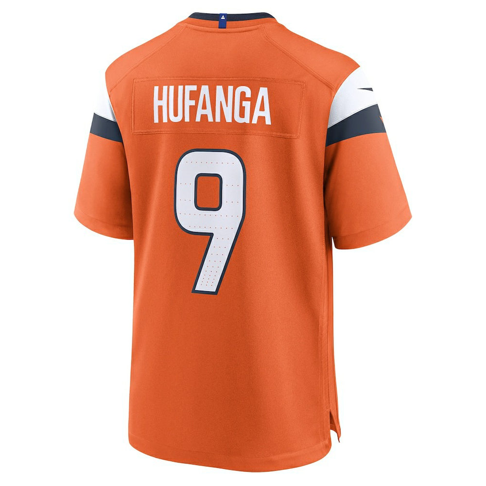 Nike Talanoa Hufanga Denver Broncos Team Game Jersey Orange